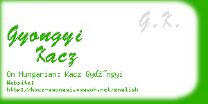 gyongyi kacz business card
